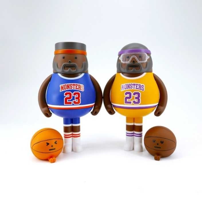 韓國 sticky monster lab SML SPORT 籃球公仔 03 /04 藍 正版-細節圖2