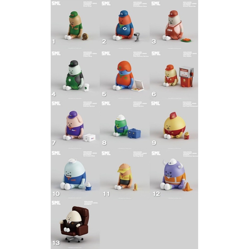 韓國 sticky monster lab SML 工作系列盲盒共13款 正版 可挑款 盒抽 盒玩-細節圖3