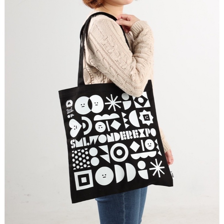 韓國 sticky monster lab 展覽限定帆布袋-共兩款 正版 可愛帆布包 帆布單肩包 購物袋-細節圖2