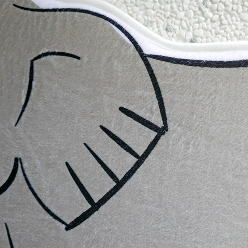 熊貓之穴戽斗星球 造型防滑地墊(4款) 獅子 老虎 大象 北極熊 玄關地墊 門口地墊 浴室地墊-細節圖5