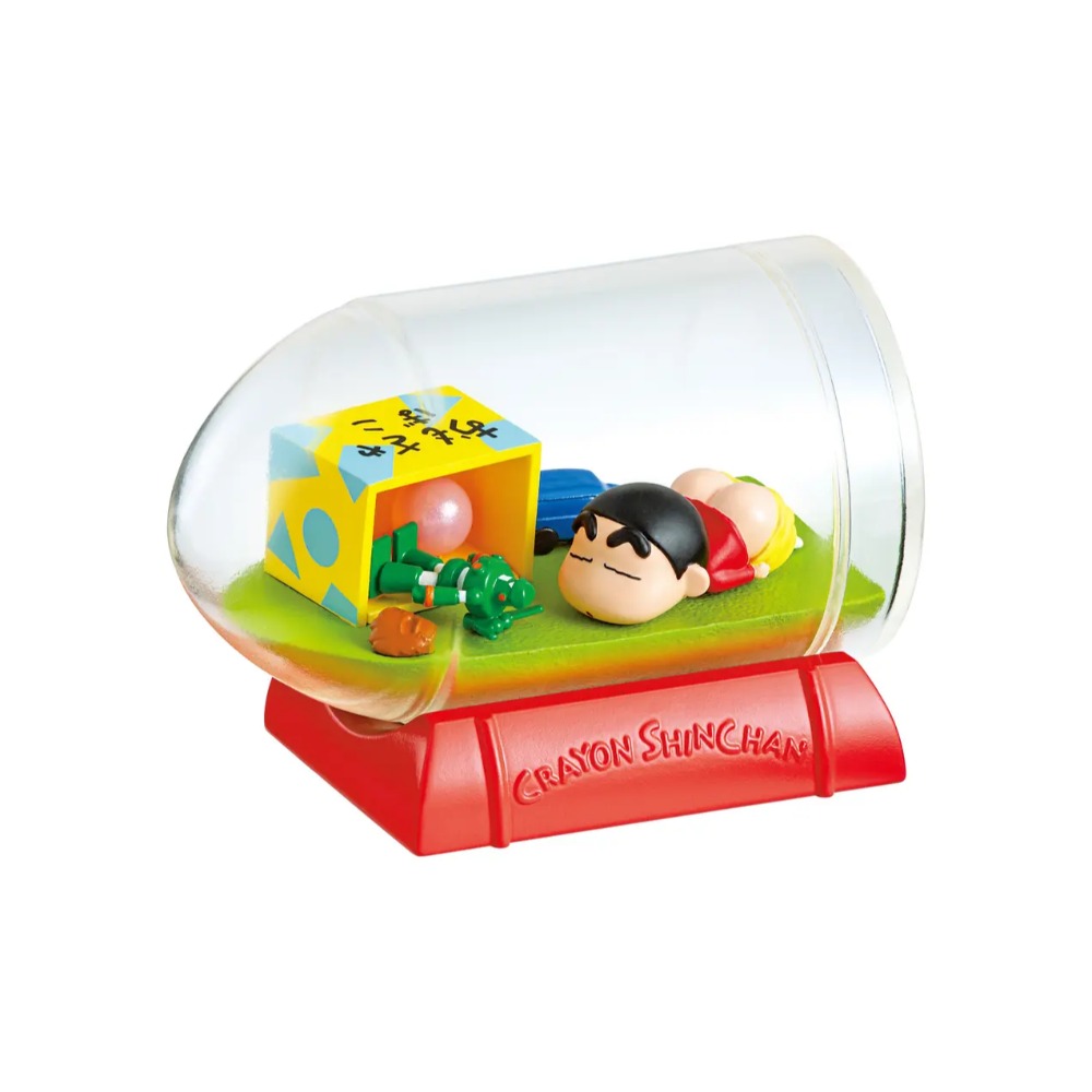 Re-MeNT 蠟筆小新-每天都很開心耶! 盲盒共6款 日版 可挑款 景品盒玩 瓶中世界 盒抽-規格圖3