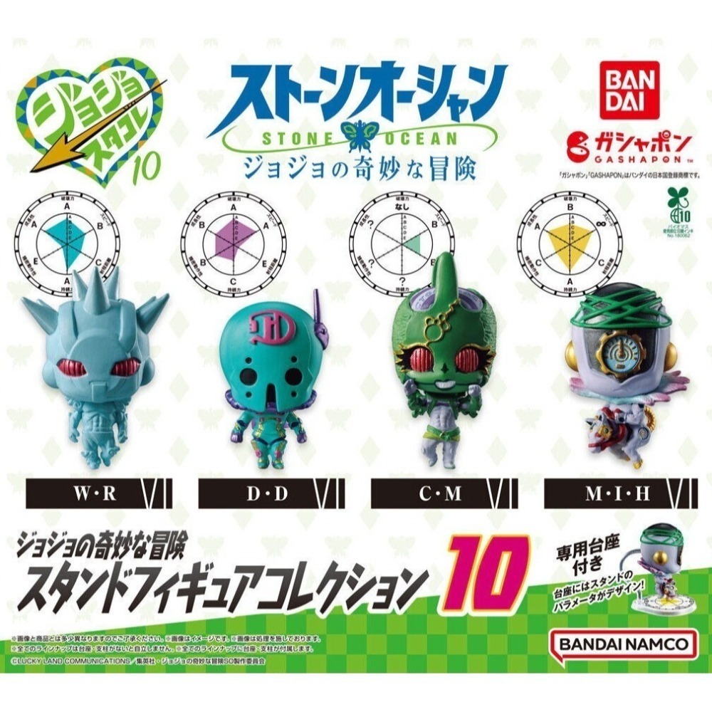 BANDAI 萬代 JOJO的奇妙冒險替身公仔P10 共4款 扭蛋 轉蛋 公仔 盒玩-細節圖2