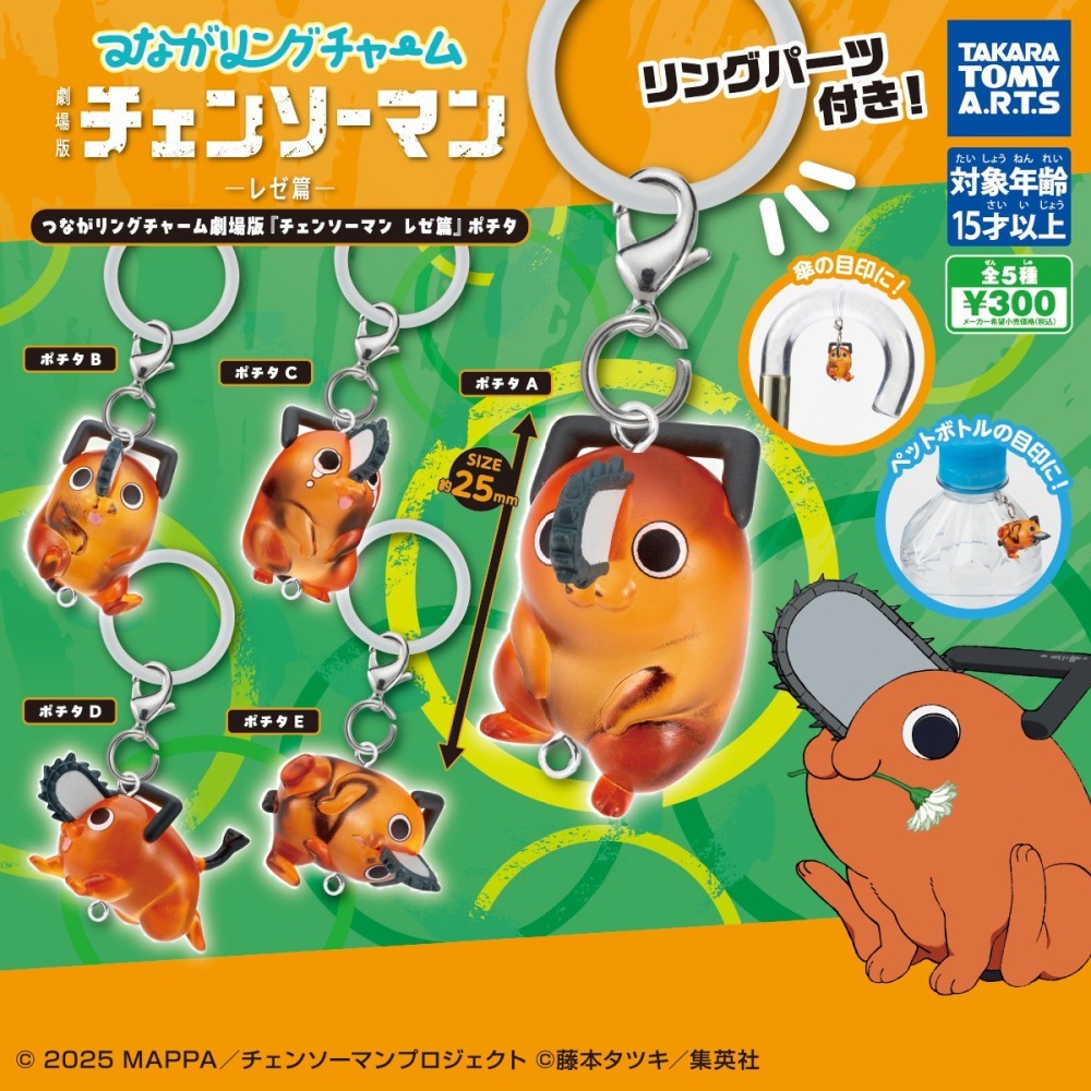 TAKARATOMY 鏈鋸人波奇塔串聯吊飾 共5款 扭蛋 轉蛋 公仔 盒玩-細節圖2