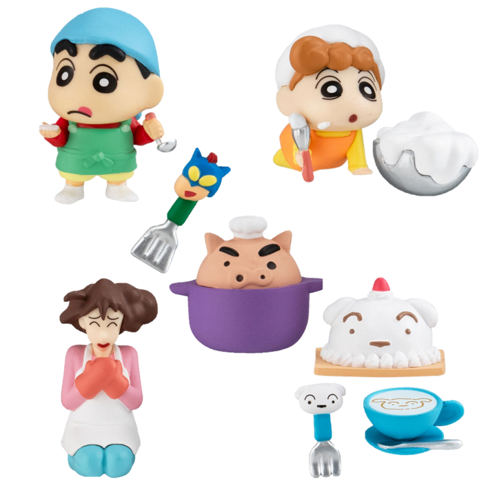 BANDAI 萬代 蠟筆小新料理公仔 共5款 扭蛋 轉蛋 公仔 盒玩-細節圖3