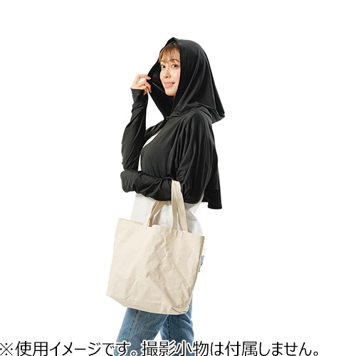 木木非 日本 抗UV & cool 接觸冷感加工 連帽短上衣 防紫外線 披肩 防曬外套-細節圖2