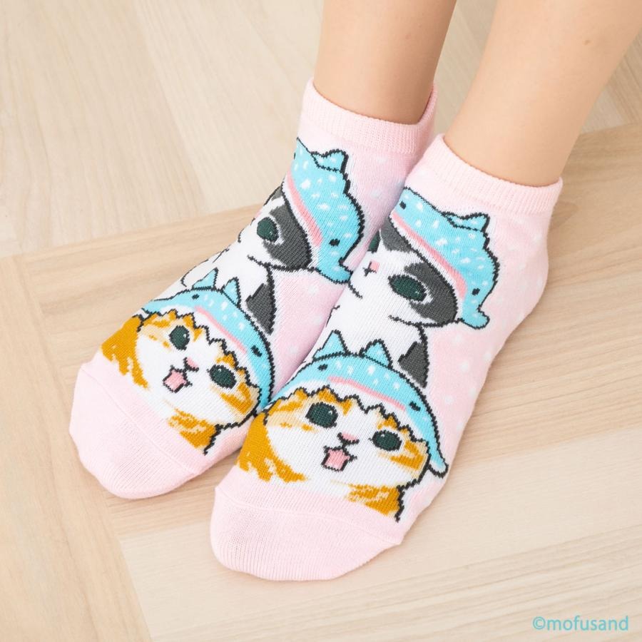 木木非 日本mofusand 貓福襪子 運動襪  可愛襪子-細節圖3
