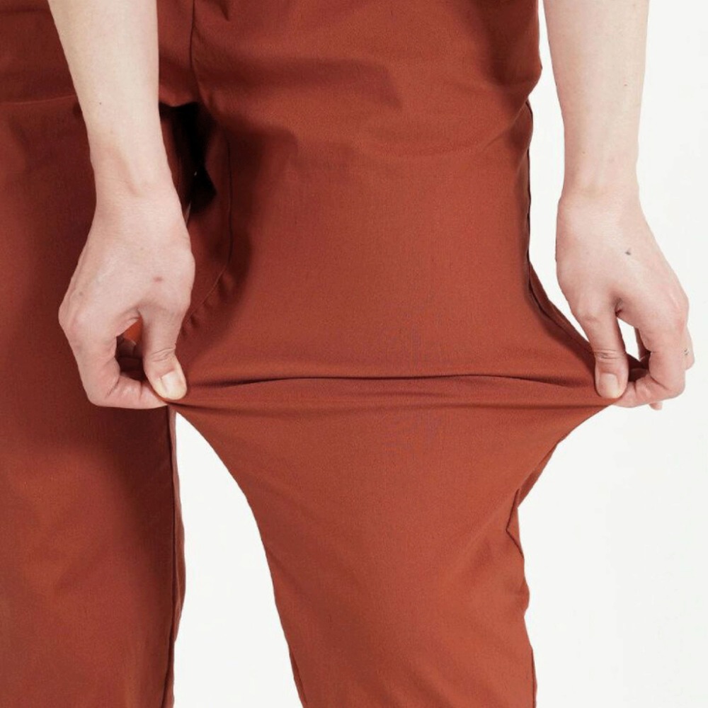 木木非 日本aiai Asoumi 彈力舒適錐形長褲 夏素材 薄款長褲 春夏款式 加大尺碼 長褲-細節圖2