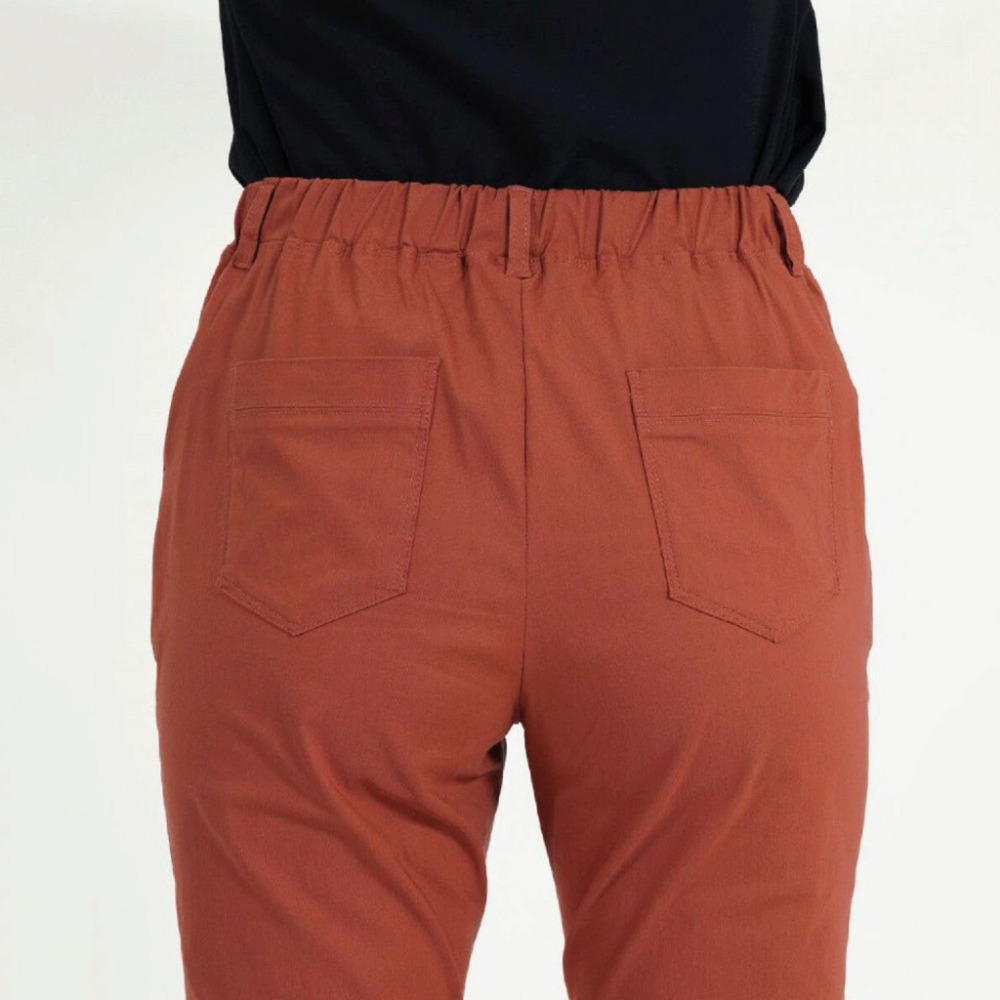 木木非 日本aiai Asoumi 彈力舒適錐形長褲 夏素材 薄款長褲 春夏款式 加大尺碼 長褲-細節圖3