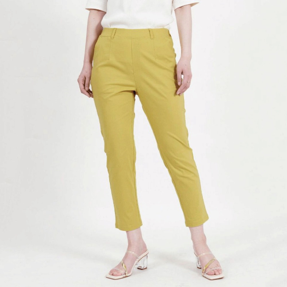 木木非 日本aiai Asoumi 彈力舒適錐形長褲 夏素材 薄款長褲 春夏款式 加大尺碼 長褲-細節圖7