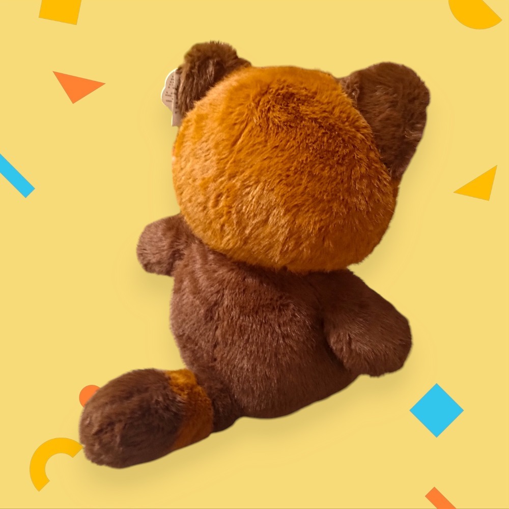 超好摸 安撫 40公分 小熊貓 浣熊 坐姿 娃娃 玩偶 抱枕-細節圖2