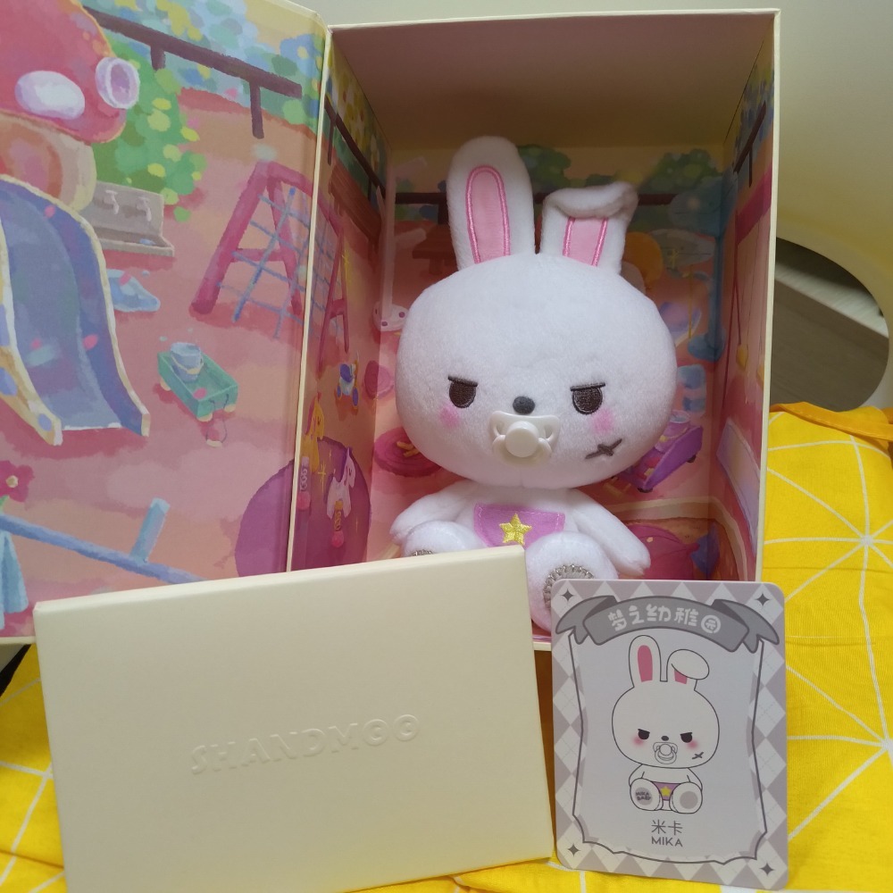 小白兔 兔子 兔寶寶 嬰兒 安撫 玩具 玩偶 娃娃 禮盒-細節圖2