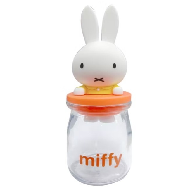 日本 正版 miffy 米菲兔 波里斯熊 造型 公仔 玻璃罐 糖果罐-規格圖1