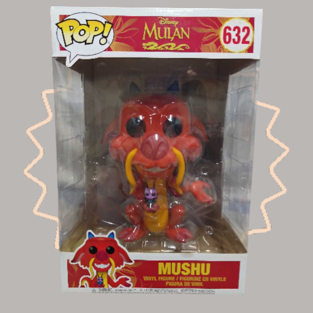 FUNKO POP 迪士尼 花木蘭 木鬚龍 大尺寸 軟膠 公仔-細節圖2