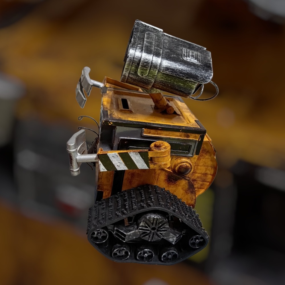 瓦力 機器人 金屬 存錢桶 存錢筒 公仔 模型-細節圖3