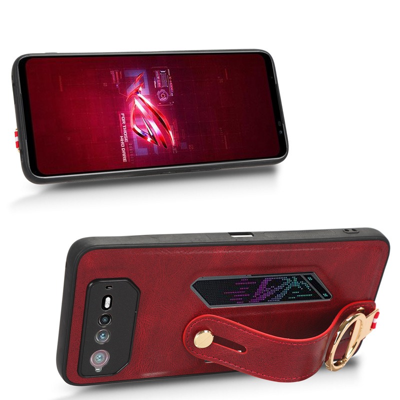 華碩 ROG8pro ROG8 ROG7 ROG6 6D ROG6D 掛繩 支架 皮革 手挽 手機殼-細節圖6