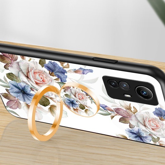 小米 紅米note12S 玻璃 復古花 手機殼-細節圖9