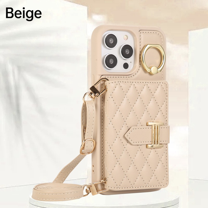 三星 S23 S23+ S22 S22U S21FE S21 S21+ S20FE 側背 菱格紋 插卡 手機殼-細節圖8