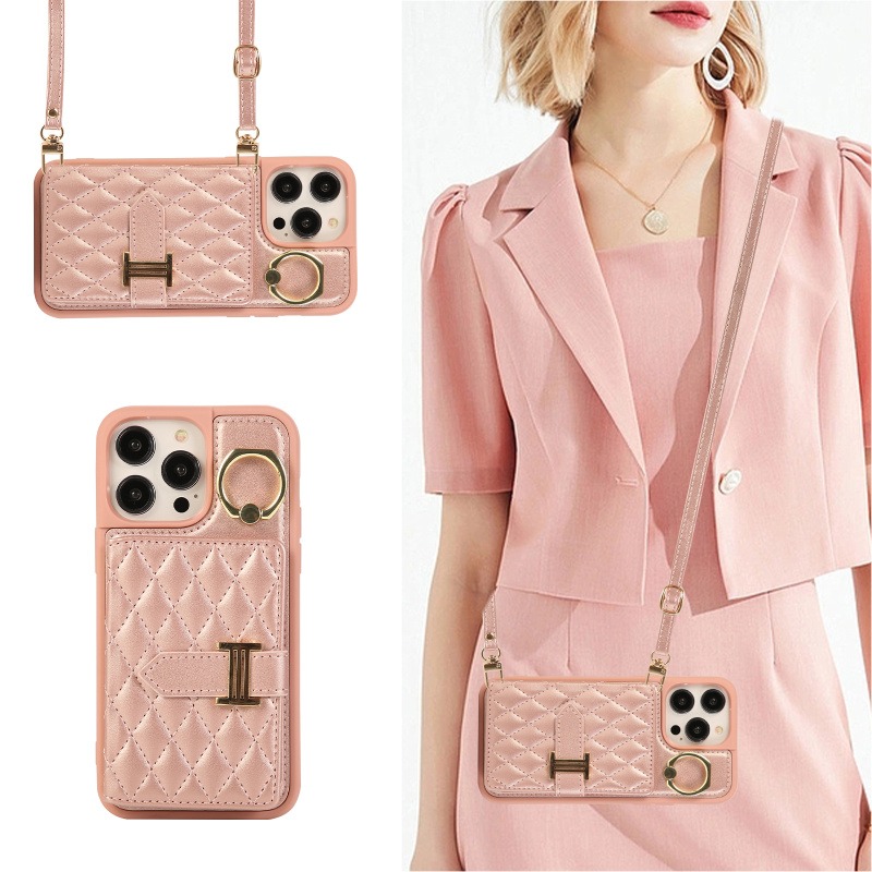 三星 S23 S23+ S22 S22U S21FE S21 S21+ S20FE 側背 菱格紋 插卡 手機殼-細節圖11