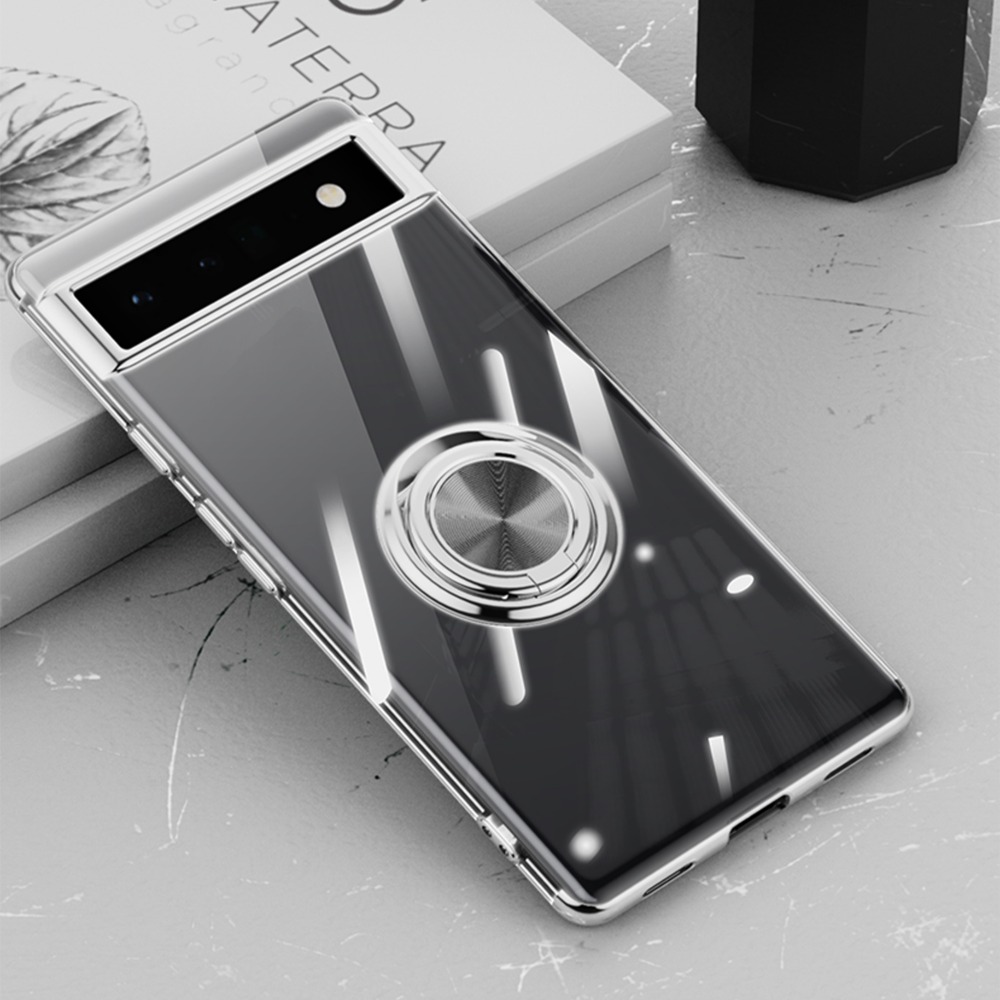 Google Pixel7 Pixel7pro Pixel6A Pixel5A 電鍍 高透 指環 支架 手機殼-細節圖6