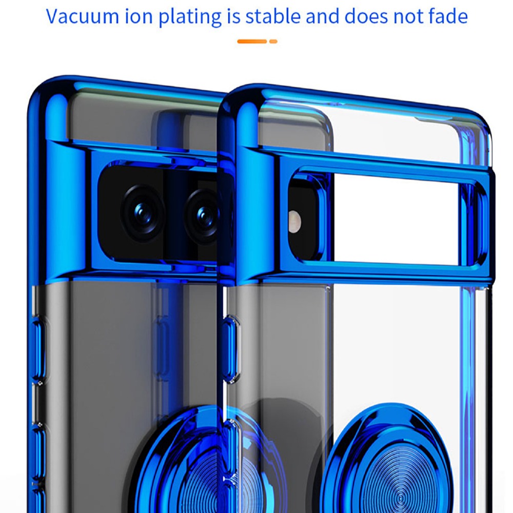 Google Pixel7 Pixel7pro Pixel6A Pixel5A 電鍍 高透 指環 支架 手機殼-細節圖9