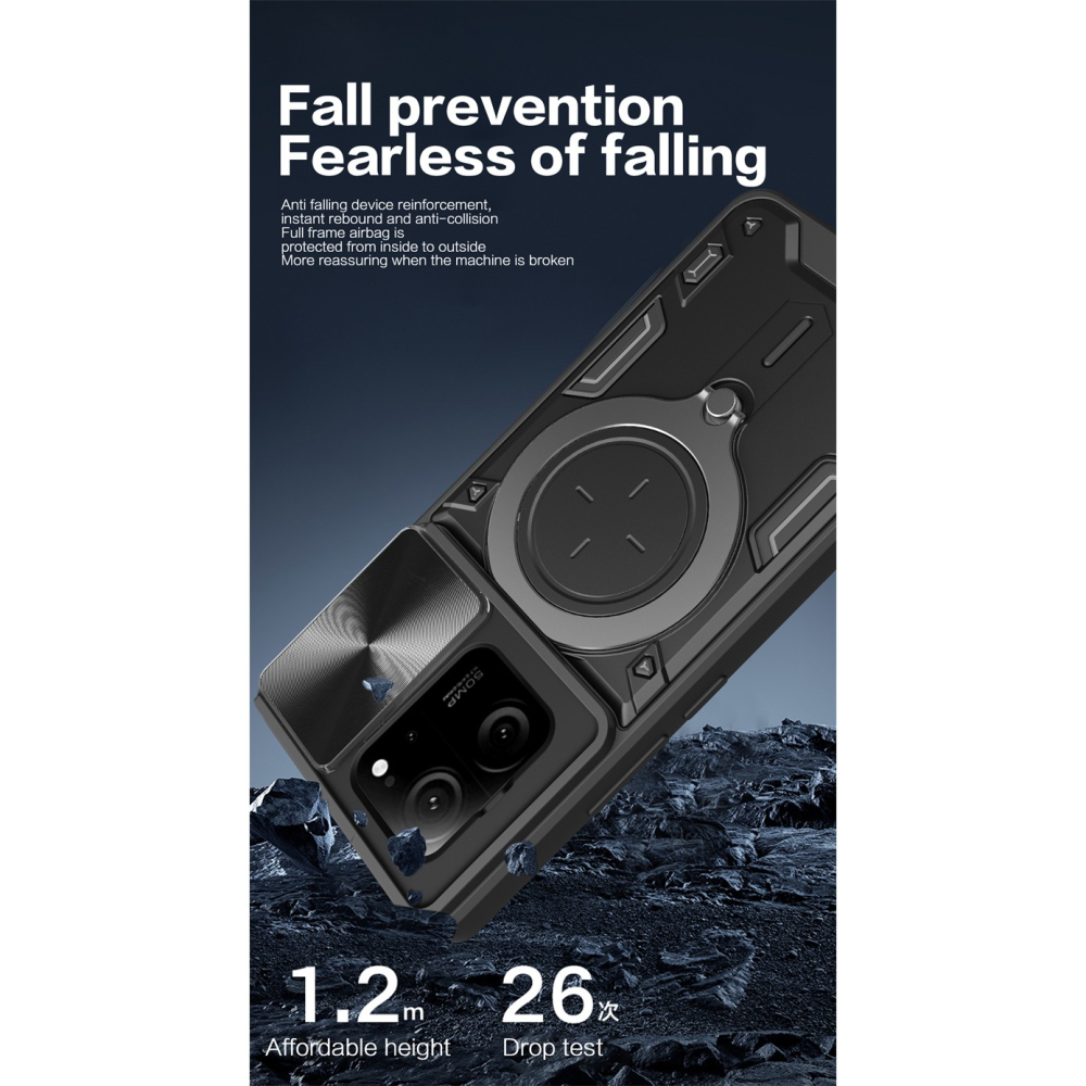 小米13T 13Tpro 13 13pro Poco F5 F5pro 鏡頭防護 磁吸 支架鎧甲 手機殼-細節圖3