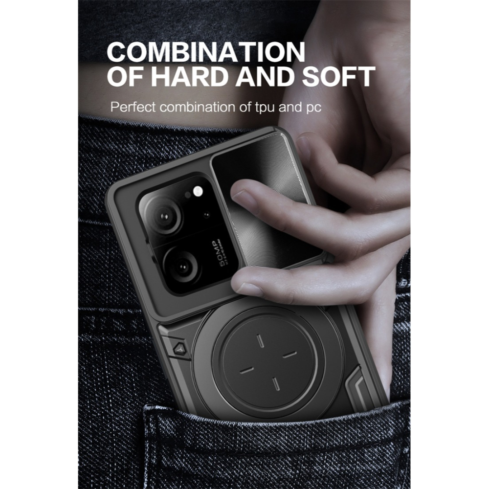 小米13T 13Tpro 13 13pro Poco F5 F5pro 鏡頭防護 磁吸 支架鎧甲 手機殼-細節圖8