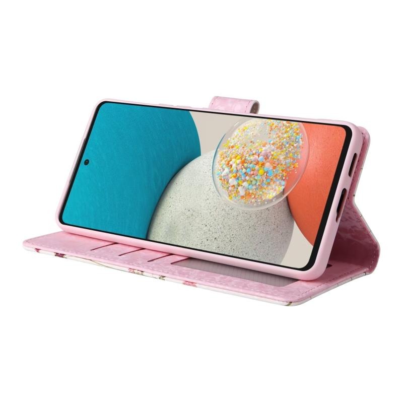 小米 紅米note13 紅米note13pro 紅米note13pro+燙金 復古花 側立 皮套-細節圖4