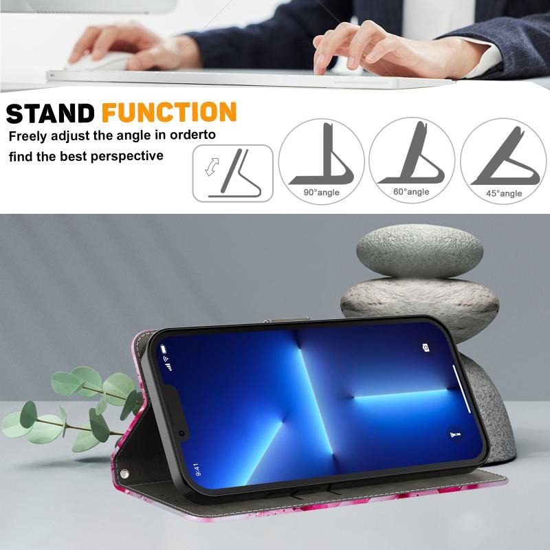 小米 紅米note13 紅米note13pro 紅米note13pro+ 红米13C 彩繪 貓咪 花 皮套-細節圖6