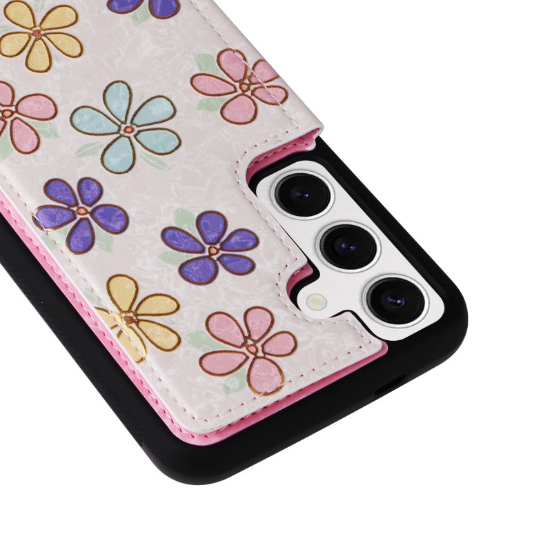 三星 S24 S24U S23 S23+ S22 S22+ S22U S21 S21+ 清新花朵 插卡 手機殼-細節圖4