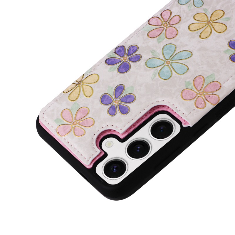 三星 S24 S24U S23 S23+ S22 S22+ S22U S21 S21+ 清新花朵 插卡 手機殼-細節圖5