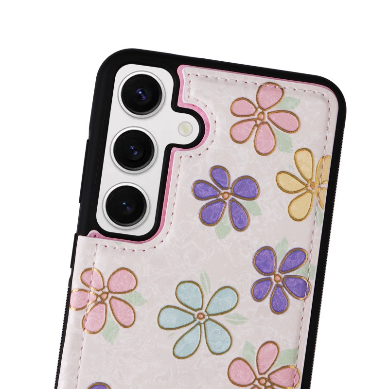 三星 S24 S24U S23 S23+ S22 S22+ S22U S21 S21+ 清新花朵 插卡 手機殼-細節圖6