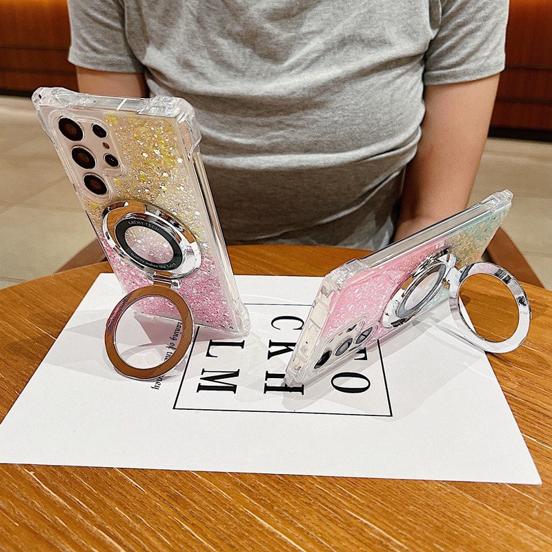 三星 S24 S24+ S24U S23 S23+ S22U A55 A54 A53 A34 閃粉 磁吸 支架 手機殼-細節圖2