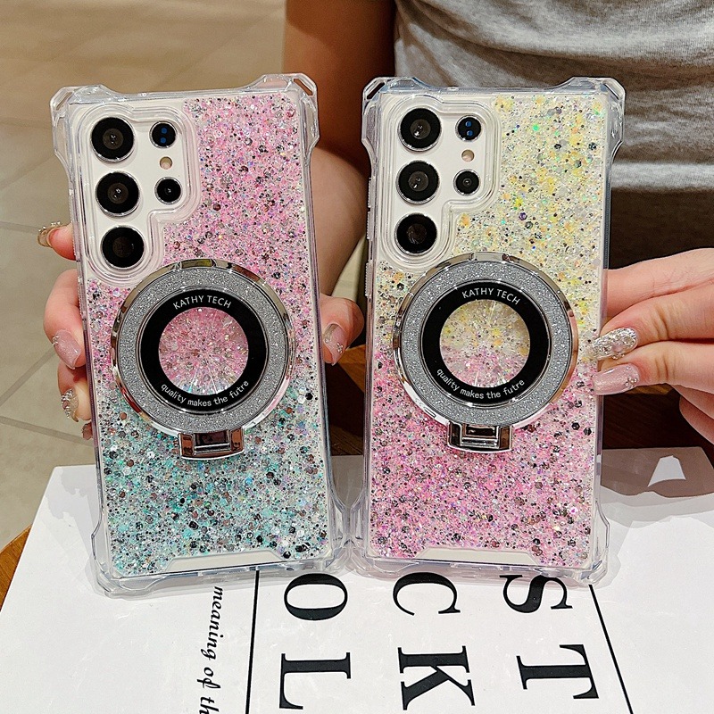 三星 S24 S24+ S24U S23 S23+ S22U A55 A54 A53 A34 閃粉 磁吸 支架 手機殼-細節圖5