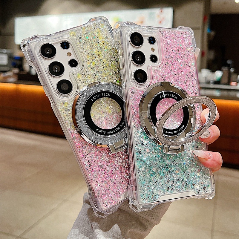 三星 S24 S24+ S24U S23 S23+ S22U A55 A54 A53 A34 閃粉 磁吸 支架 手機殼-細節圖6