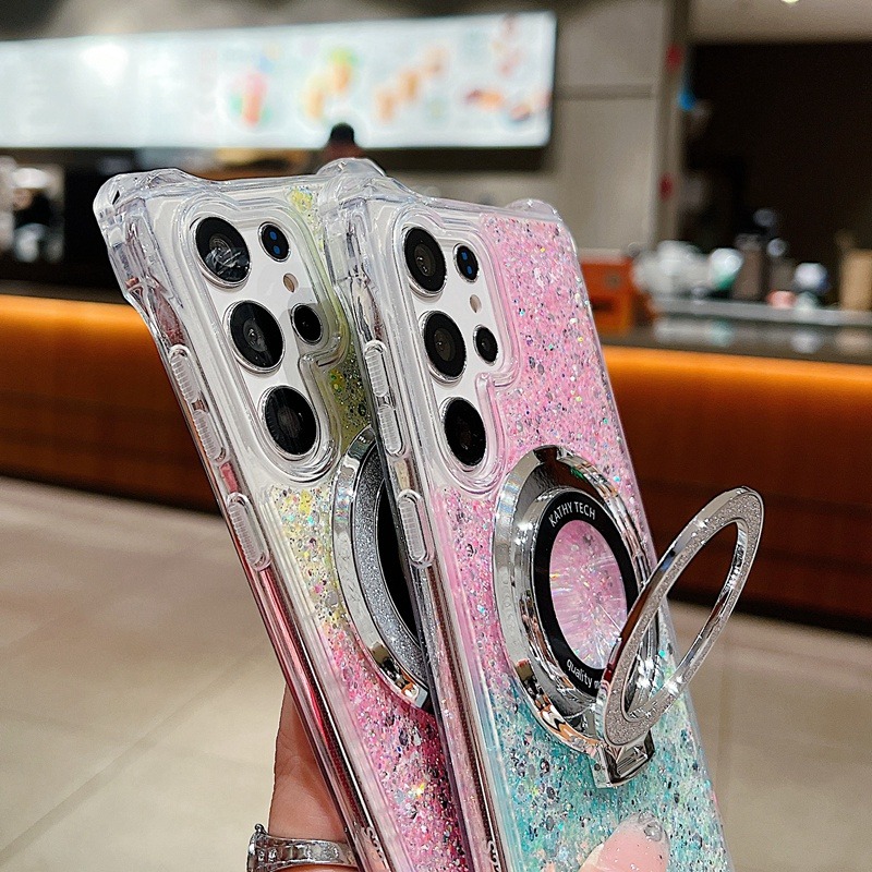 三星 S24 S24+ S24U S23 S23+ S22U A55 A54 A53 A34 閃粉 磁吸 支架 手機殼-細節圖7