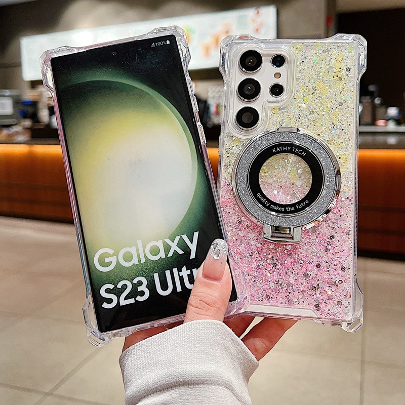 三星 S24 S24+ S24U S23 S23+ S22U A55 A54 A53 A34 閃粉 磁吸 支架 手機殼-細節圖9