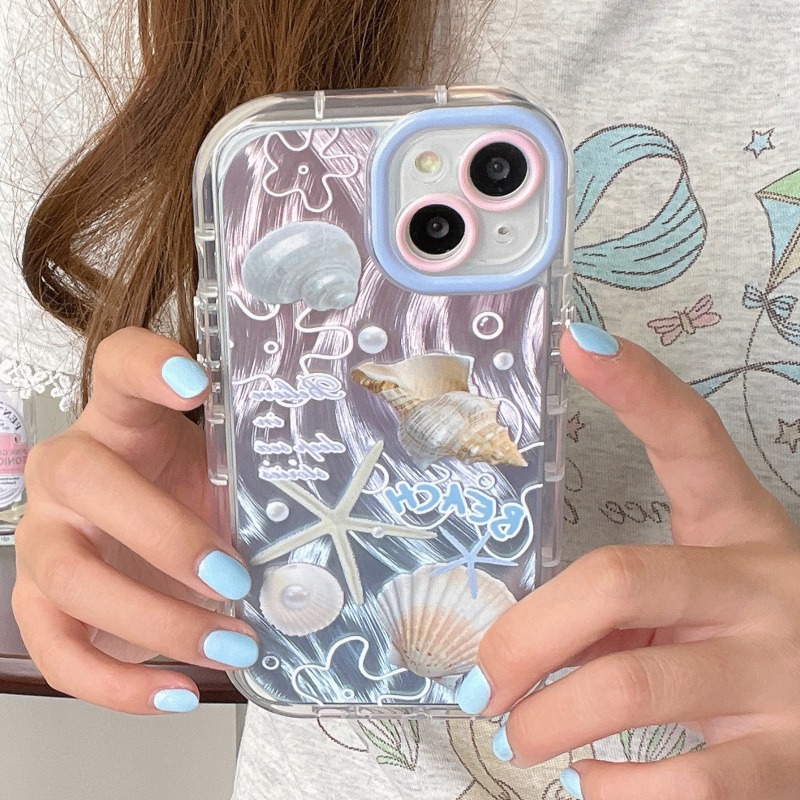 蘋果15 15pro 14 14Pro 14ProMax 13pro 11 13 12pro 貝殼 水母 手機殼-細節圖4