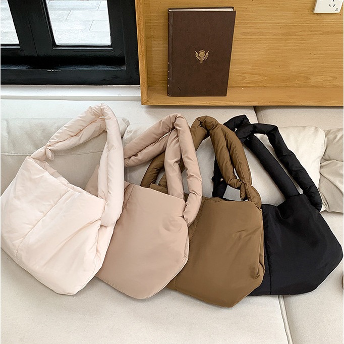 看影片解鎖更多背法 💘😎C14韓國空運🇰🇷歐膩新款柔軟胖胖托特包 斜挎包 單肩包 肩背包 側背包 大容量托特-細節圖2