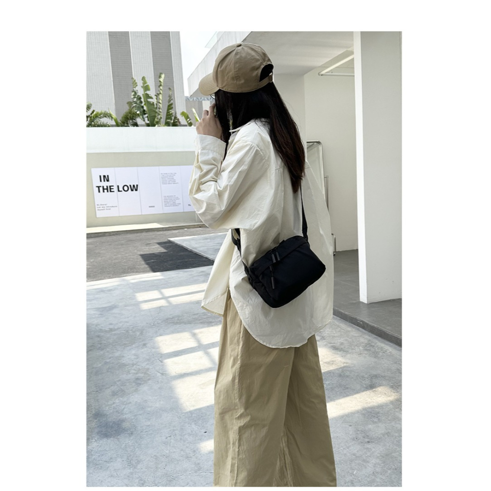 休閒百搭🍪🍦F24韓國🇰🇷代購簡約休閒牛津布斜跨小包 側背包 肩背包 斜跨包 單肩包 韓國包包 牛津布 休閒-細節圖5