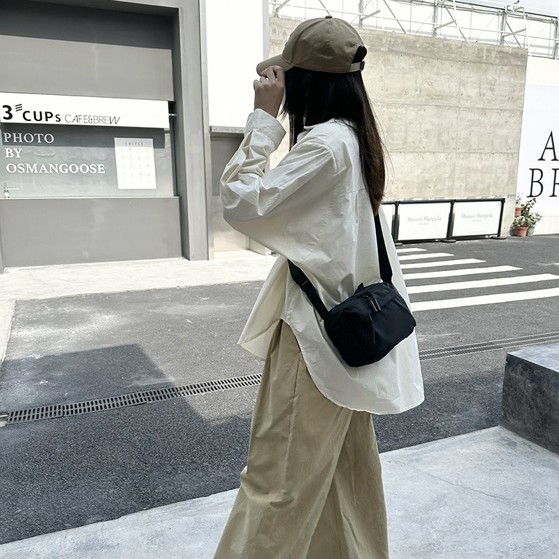 休閒百搭🍪🍦F24韓國🇰🇷代購簡約休閒牛津布斜跨小包 側背包 肩背包 斜跨包 單肩包 韓國包包 牛津布 休閒-細節圖7