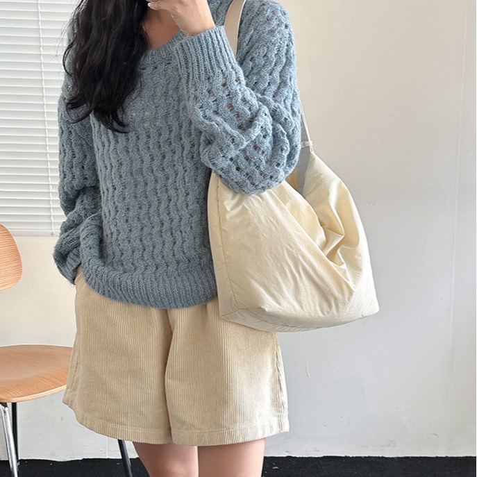 初心常在🐻休閒款🌿C23韓國空運🇰🇷輕量空氣感羽絨單肩托特包 羽絨包包 百搭休閒 上課托特包 大容量 棉服-細節圖8