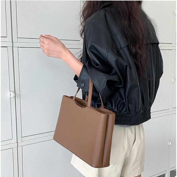 雙層設計⍢實用的公文包დC30韓國空運🇰🇷通勤上班族最愛的質感公文包 皮革手提包 托特包 東大門新款 韓國包包-細節圖3