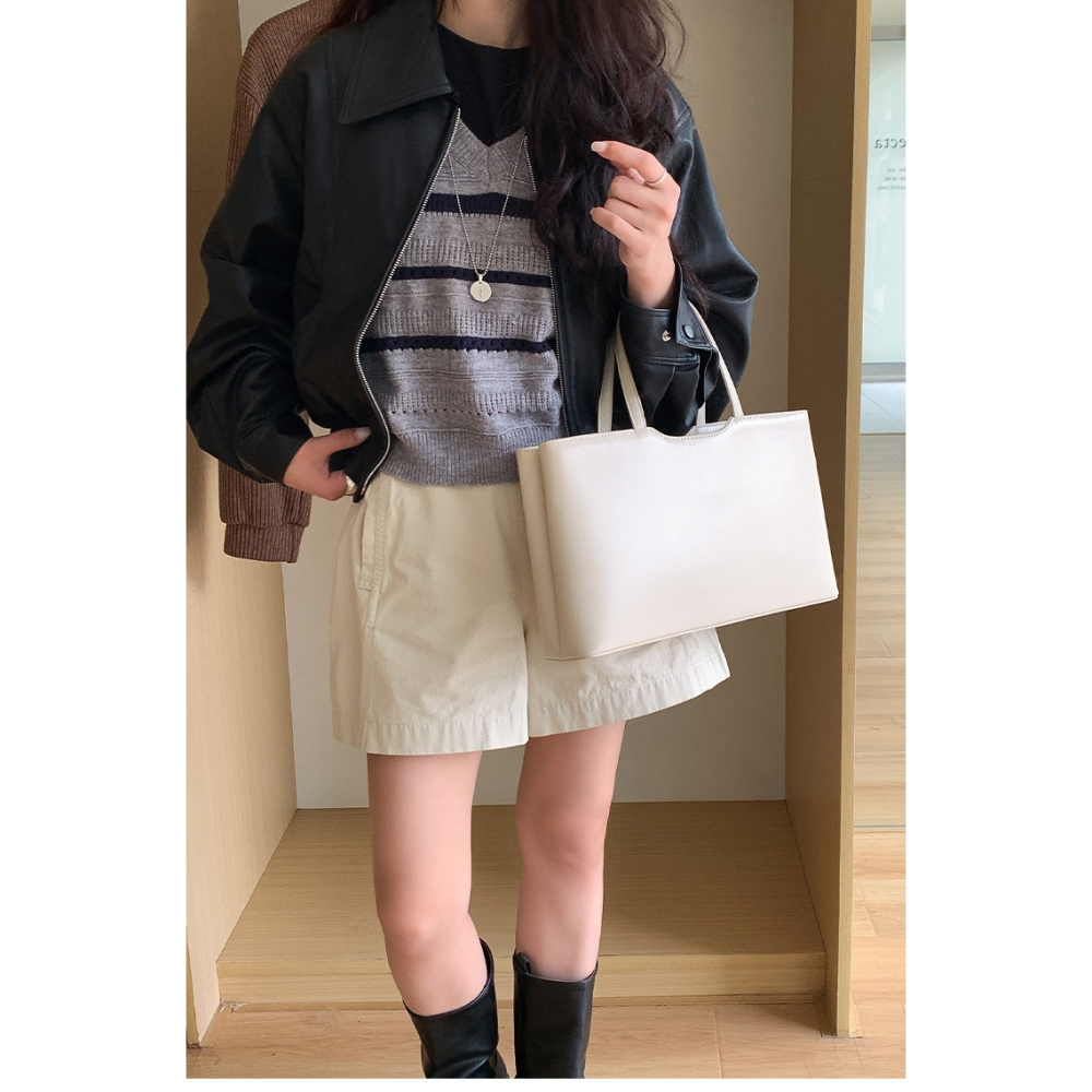 雙層設計⍢實用的公文包დC30韓國空運🇰🇷通勤上班族最愛的質感公文包 皮革手提包 托特包 東大門新款 韓國包包-細節圖4