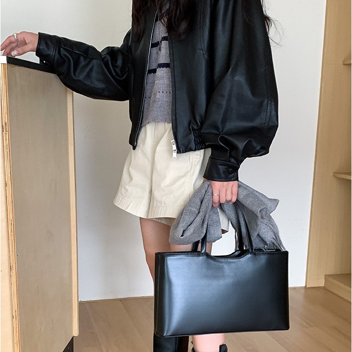 雙層設計⍢實用的公文包დC30韓國空運🇰🇷通勤上班族最愛的質感公文包 皮革手提包 托特包 東大門新款 韓國包包-細節圖6