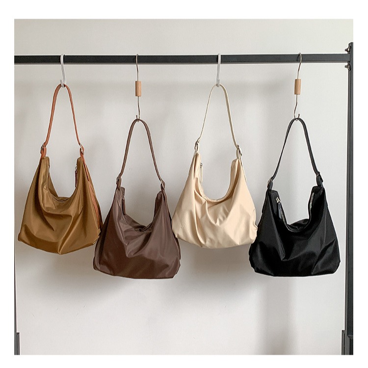 東大門新款💫✡C31韓國空運🇰🇷小眾設計款尼龍托特包 單肩包 大容量腋下包 大學生托特包 上課通勤包 休閒尼龍-細節圖2