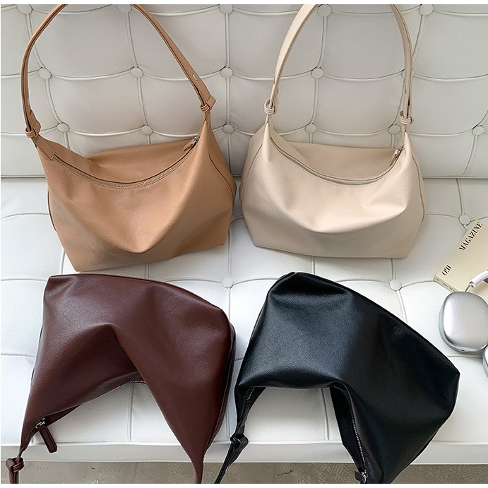 經典款百搭❅♨C51韓國空運🇰🇷輕復古經典軟皮大容量托特包 肩背包 斜跨包 單肩包 腋下包 托特包 韓國大容量包-細節圖2