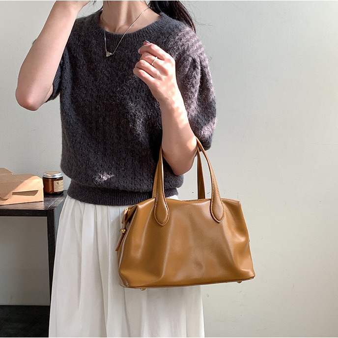 典雅通勤好包♡推薦款🌥C63韓國空運🇰🇷專櫃質感復古皮革手提托特包 手提包 托特包 通勤包 上班通勤包 韓國托-細節圖2