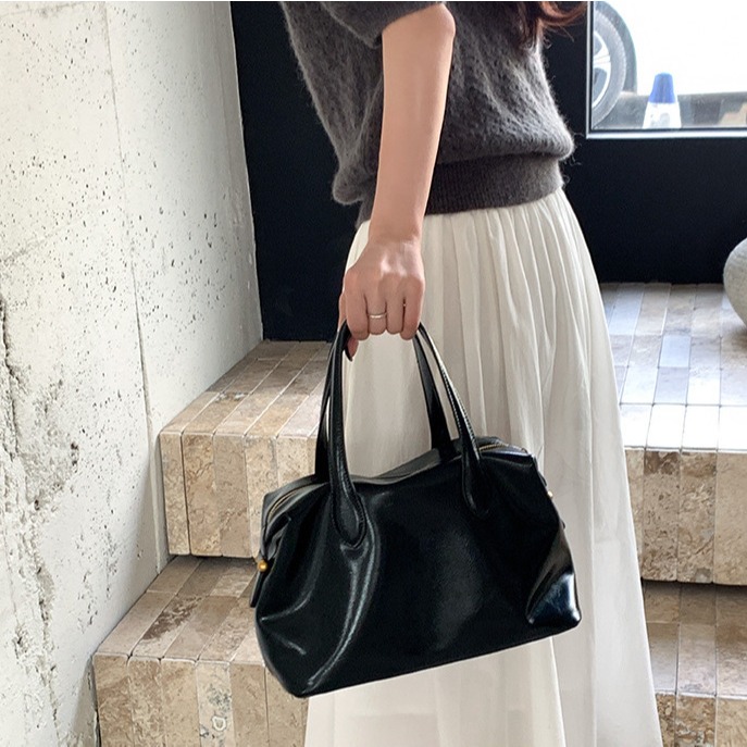 典雅通勤好包♡推薦款🌥C63韓國空運🇰🇷專櫃質感復古皮革手提托特包 手提包 托特包 通勤包 上班通勤包 韓國托-細節圖3