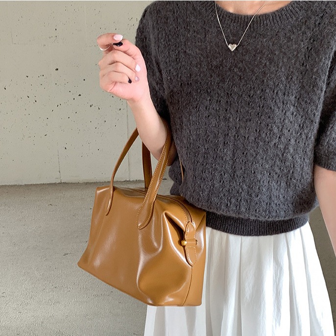 典雅通勤好包♡推薦款🌥C63韓國空運🇰🇷專櫃質感復古皮革手提托特包 手提包 托特包 通勤包 上班通勤包 韓國托-細節圖5