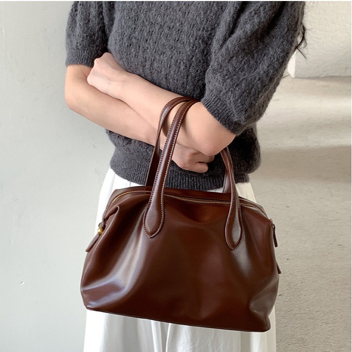 典雅通勤好包♡推薦款🌥C63韓國空運🇰🇷專櫃質感復古皮革手提托特包 手提包 托特包 通勤包 上班通勤包 韓國托-細節圖7